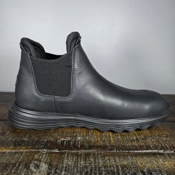 NEW Hey Dude Branson Classic Boot Womens Size 11 Water Repellent Black Leather