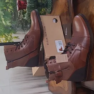 New in box! Bull Boxer 45 Mens 11.5 leather chukka lace up ankle boots cognac