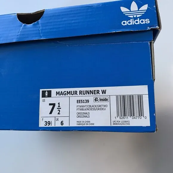 New In Box From StockX Adidas Magmur Runner 'Footwear White' EE5139 Women Sz 7.5