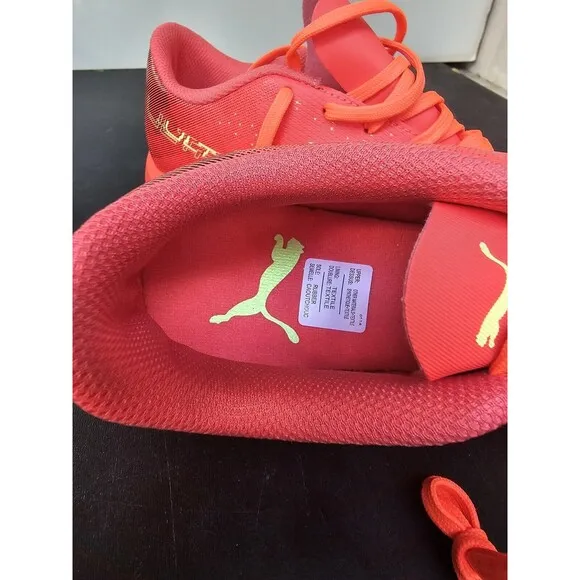 New KIDS Size 5C Orange Puma Ultra Play It Jr Indoor Soccer Shoes 106927-03