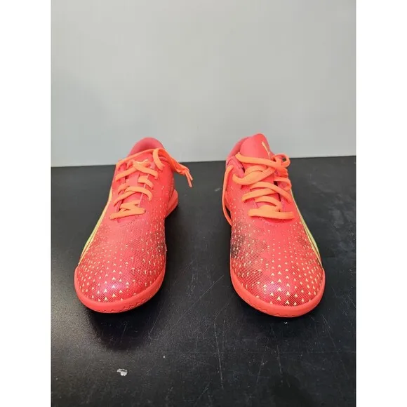 New KIDS Size 5C Orange Puma Ultra Play It Jr Indoor Soccer Shoes 106927-03