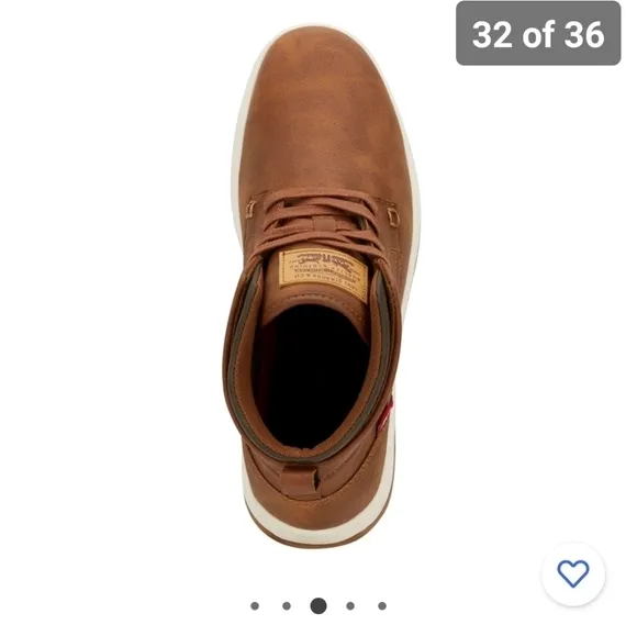 NEW LEVI's MEN GOSHEN II CASUAL LACED UP SNEAKER BOOTS SIZE 9.5