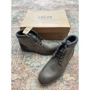 New Men`s Crevo Geoff Gray Leather Boots CV1423-020