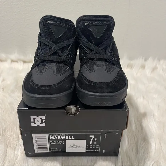 NEW Men’s Dc Maswell Black Skate Shoes Size 7 US!