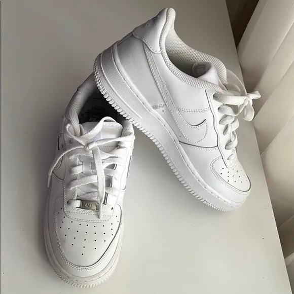 New Nike Air Force 1 White Sneakers, size 6Y