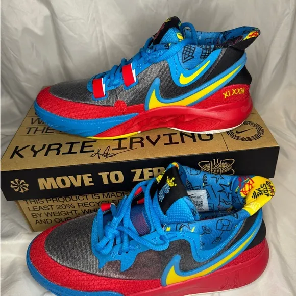 New Nike Kyrie 8 Go GS Black Yellow 5.5Y/7W Basketball Shoes