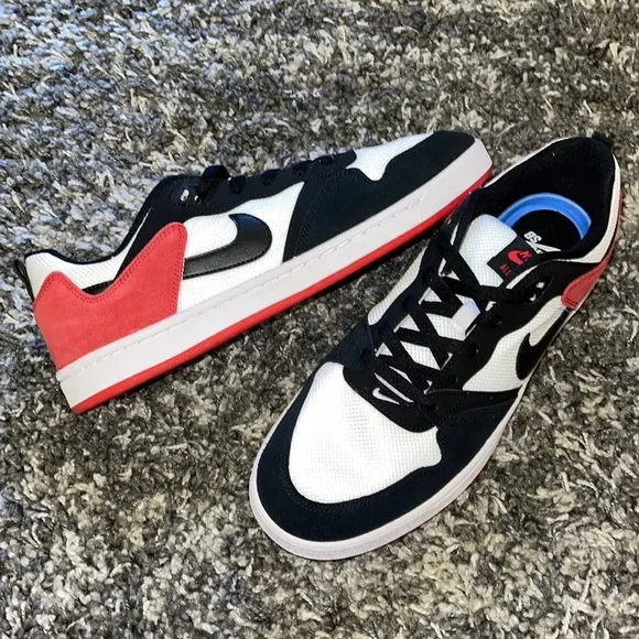 New NIKE SB Alleyoop in White/University Red/White/Black
