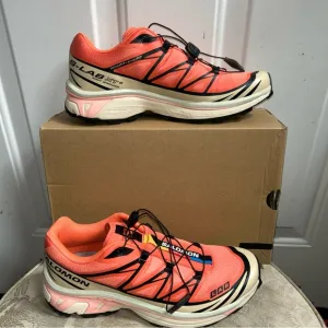 new Salomon XT-6 Unisex Living Coral/Black Cemen Running Shoes W-9.5/ M-8.5