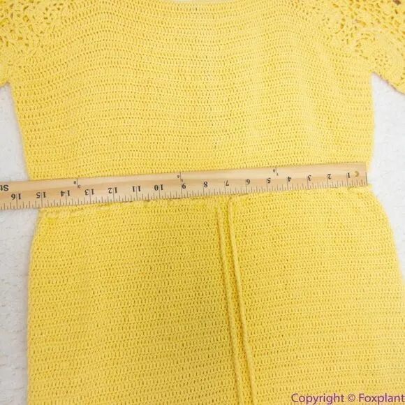 NEW Spell LET THE SUNSHINE IN‎ CROCHET MINI DRESS, M