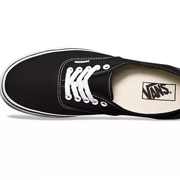 NEW VANS AUTHENTIC BLACK/WHITE Size: 12 UY