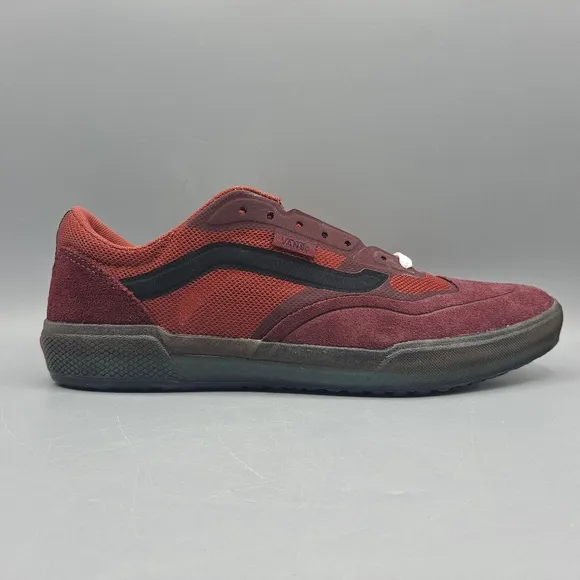 New Vans Ave Pro Port Royale Rosewood Red Black Men's Size 8 Skateboarding