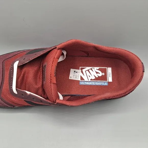 New Vans Ave Pro Port Royale Rosewood Red Black Men's Size 8 Skateboarding