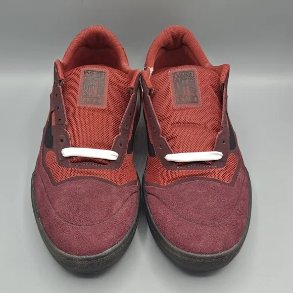 New Vans Ave Pro Port Royale Rosewood Red Black Men's Size 8 Skateboarding