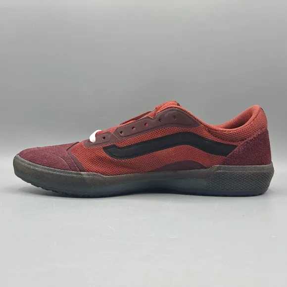 New Vans Ave Pro Port Royale Rosewood Red Black Men's Size 8 Skateboarding