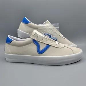 New Vans Skate Sport Director Blue   Cream/White Skateboard Shoes Men's Size 8