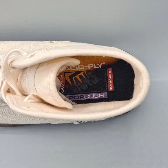 New Vans x Quasi Skateboards Gilbert Crockett High Decon Cream Canvas Brown Mens