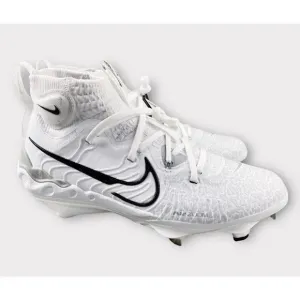 NEW NIKE ALPHA Huarache NXT MCS Cleats Mens 8.5 Shoes White Black‎ Baseball High