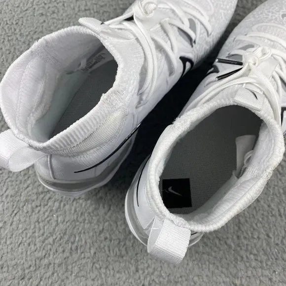 NEW NIKE ALPHA Huarache NXT MCS Cleats Mens 8.5 Shoes White Black‎ Baseball High