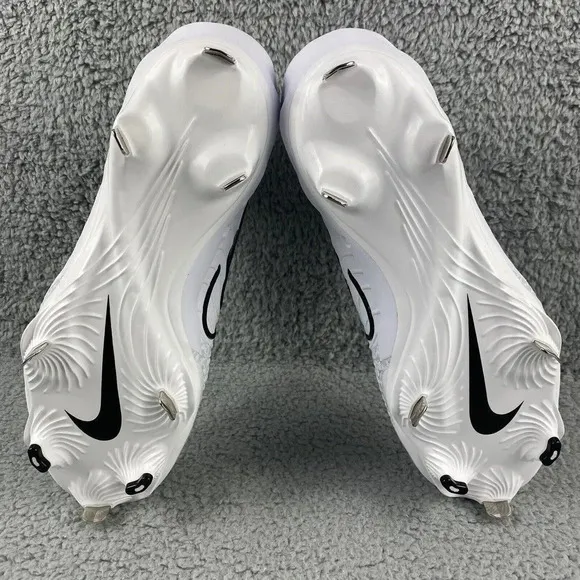 NEW NIKE ALPHA Huarache NXT MCS Cleats Mens 8.5 Shoes White Black‎ Baseball High