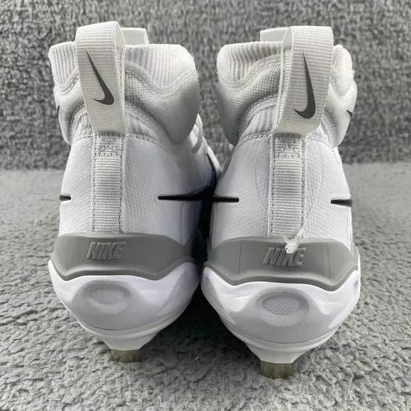 NEW NIKE ALPHA Huarache NXT MCS Cleats Mens 8.5 Shoes White Black‎ Baseball High