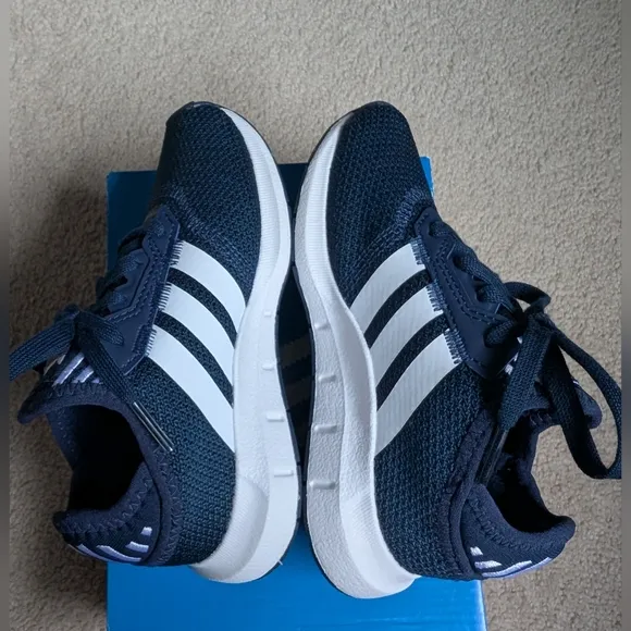 NIB Adidas Kids' Navy and White Sneakers, Kids Size 10.5