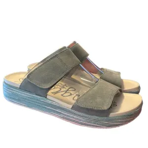 NIB Alegria Suede Sandals Women's Size 42 US 11.5 M Blue Harbor Adjustable NEW33