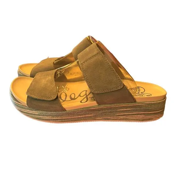 NIB Alegria Suede Sandals Women's Size 42 US 11.5 M Blue Harbor Adjustable NEW33