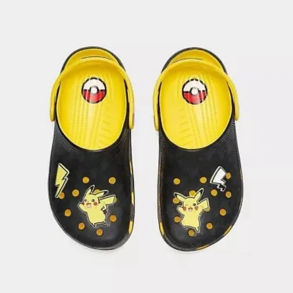 NIB Big Kids' Crocs x Pokemon Pikachu Classic Clog Shoes J4/J5/J6