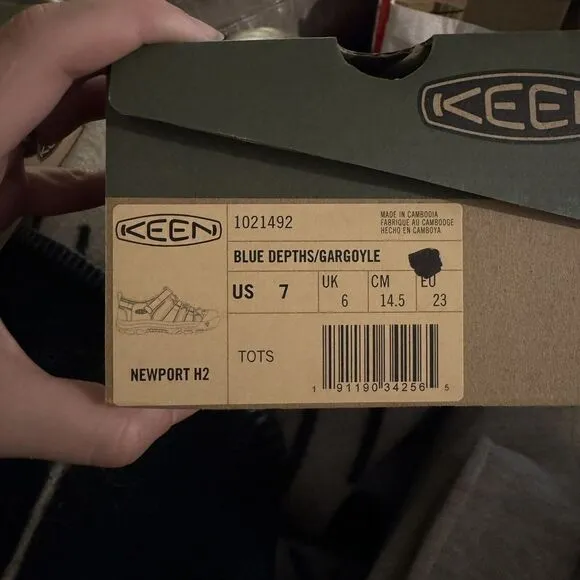 NIB New Little Kids Keen Newport H2 Blue Strappy Outdoor Shoes Sandals‎ Size 7 C