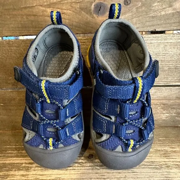 NIB New Little Kids Keen Newport H2 Blue Strappy Outdoor Shoes Sandals‎ Size 7 C