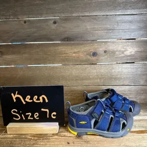 NIB New Little Kids Keen Newport H2 Blue Strappy Outdoor Shoes Sandals‎ Size 7 C
