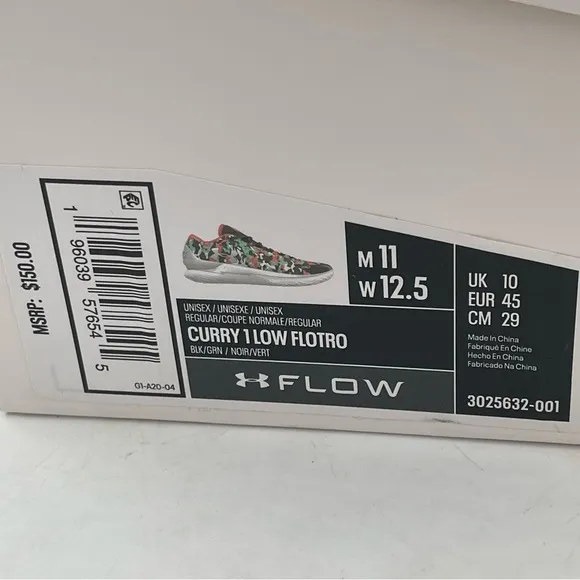 NIB! Under Armour Men’s Stephen Curry 1 Low Flotro Basketball Shoe - Size 11