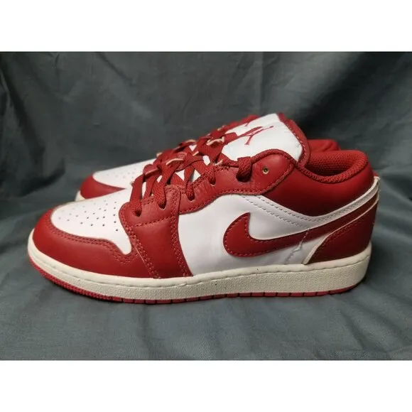 Nike Air Jordan 1 Low SE (GS) Sneakers Leather Dune Red Boys Size 6 NEW IN BOX!