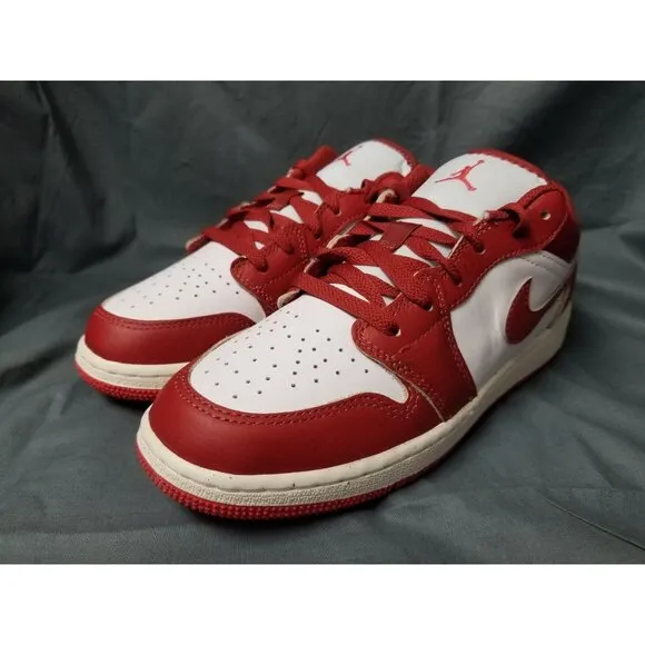 Nike Air Jordan 1 Low SE (GS) Sneakers Leather Dune Red Boys Size 6 NEW IN BOX!