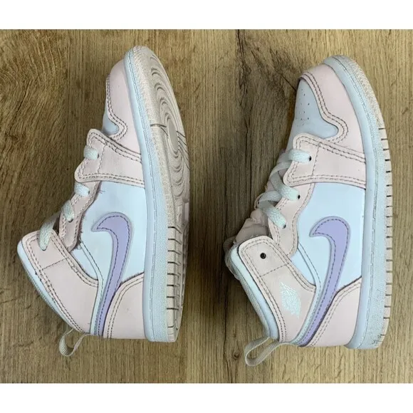 Nike Air Jordan 1 Mid Athletic Sneaker Shoes Toddler 9c Pink Wash FD8782-601