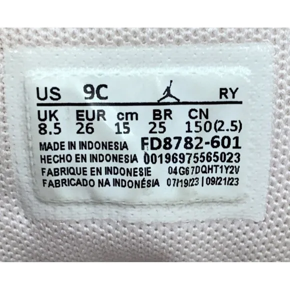 Nike Air Jordan 1 Mid Athletic Sneaker Shoes Toddler 9c Pink Wash FD8782-601