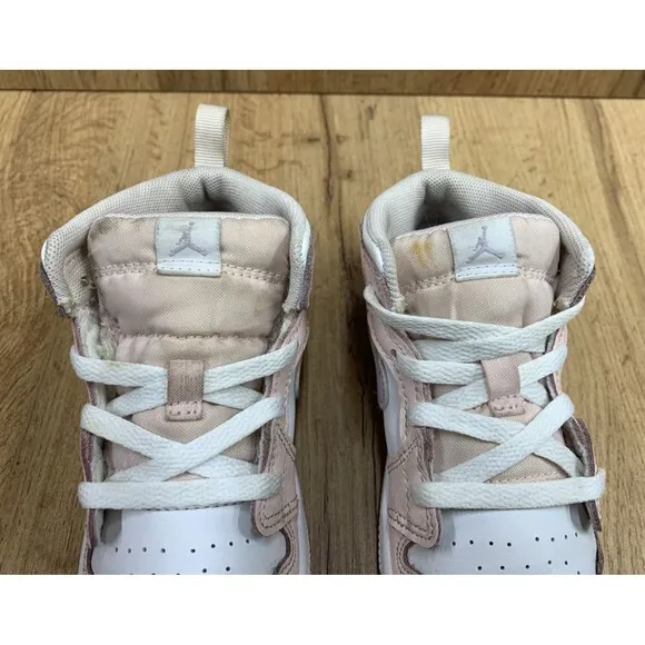 Nike Air Jordan 1 Mid Athletic Sneaker Shoes Toddler 9c Pink Wash FD8782-601