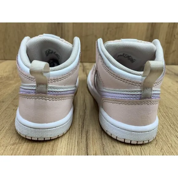 Nike Air Jordan 1 Mid Athletic Sneaker Shoes Toddler 9c Pink Wash FD8782-601