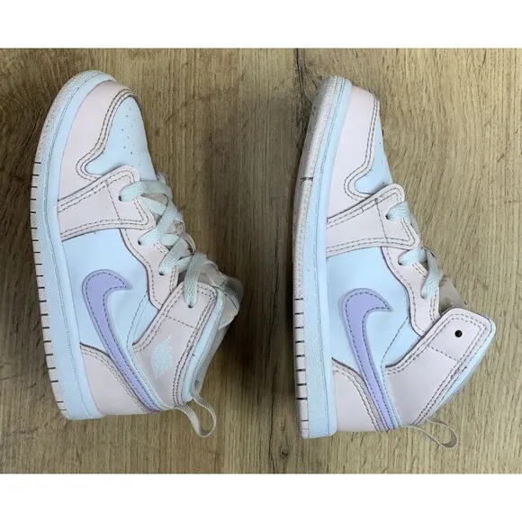 Nike Air Jordan 1 Mid Athletic Sneaker Shoes Toddler 9c Pink Wash FD8782-601