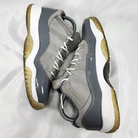 Nike Air Jordan 11 XI Retro Low Cool Wolf Gray Shoes 528896-003 Youth Size 6Y‎