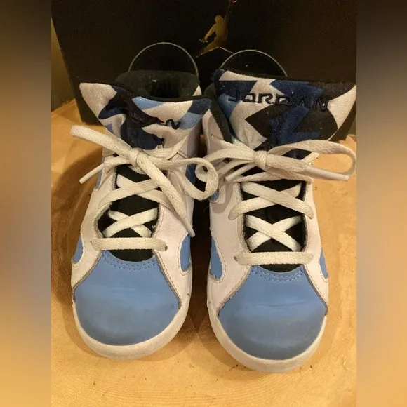 Nike Air Jordan 6 Retro Athletic Shoes UNC Home DV3606-410-S-10C Toddler W/box