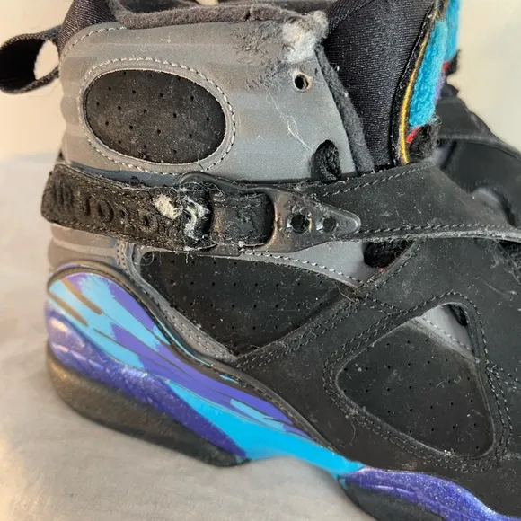 Nike Air Jordan 8 Retro Aqua 5Y Basketball Sneakers Shoes Kids VIII 2015 Rare