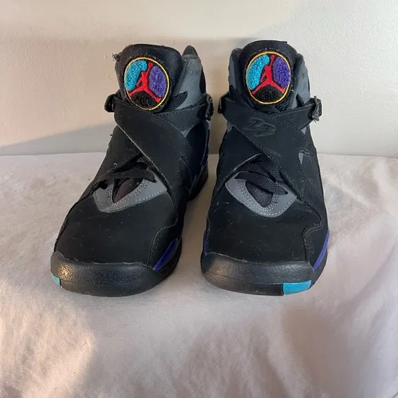 Nike Air Jordan 8 Retro Aqua 5Y Basketball Sneakers Shoes Kids VIII 2015 Rare