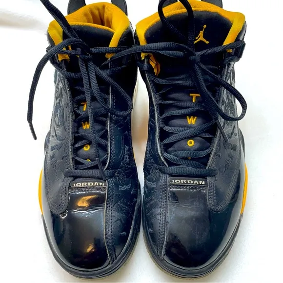 Nike Air Jordon Dub Zero &quot;Taxi&quot; Size 6.5Y Black/Yellow