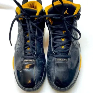 Nike Air Jordon Dub Zero &quot;Taxi&quot; Size 6.5Y Black/Yellow