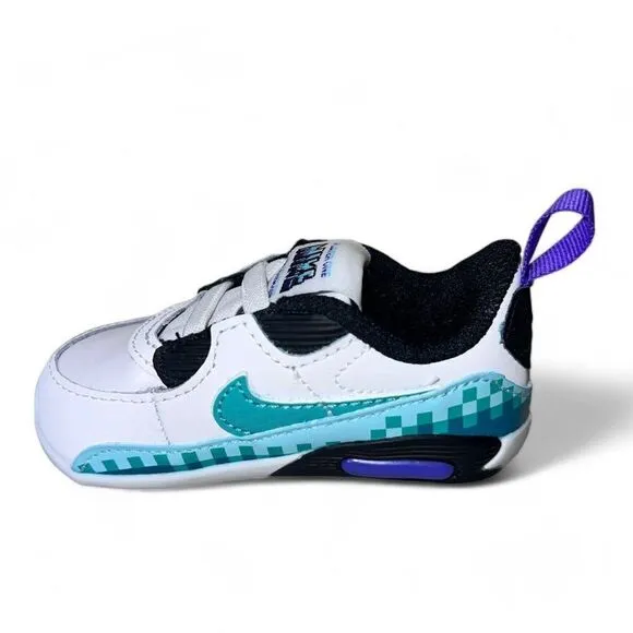 Nike Air Max 90 Crib SE &quot;White Psychic Purple Washed Teal&quot; DJ8043-100 Infant 4C