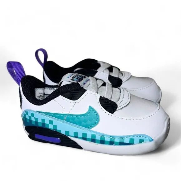 Nike Air Max 90 Crib SE &quot;White Psychic Purple Washed Teal&quot; DJ8043-100 Infant 4C
