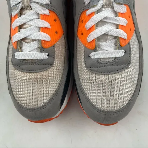 Nike Air Max ‘90 Recraft Size 10 Summit White Orange Grey Black Running Shoes