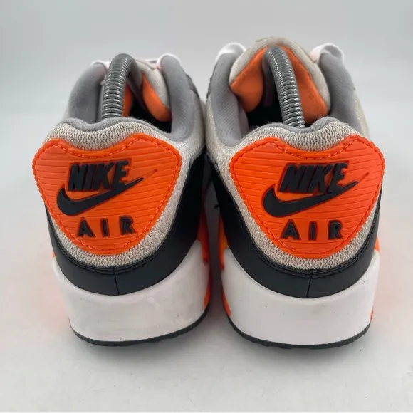 Nike Air Max ‘90 Recraft Size 10 Summit White Orange Grey Black Running Shoes