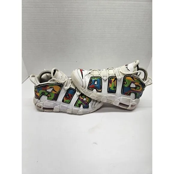 Nike Air More Uptempo GS Peace Love DM8155-100 Size 6.5 Y 8 W